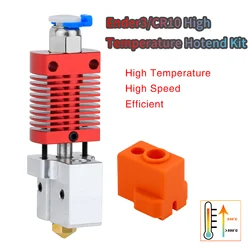 Ender3/CR10 Hotend kit To 550℃ Copper Plated Volcano Nozzle Heating Block Bi-Metal Throat  High Speed Extruder Hotend Kit