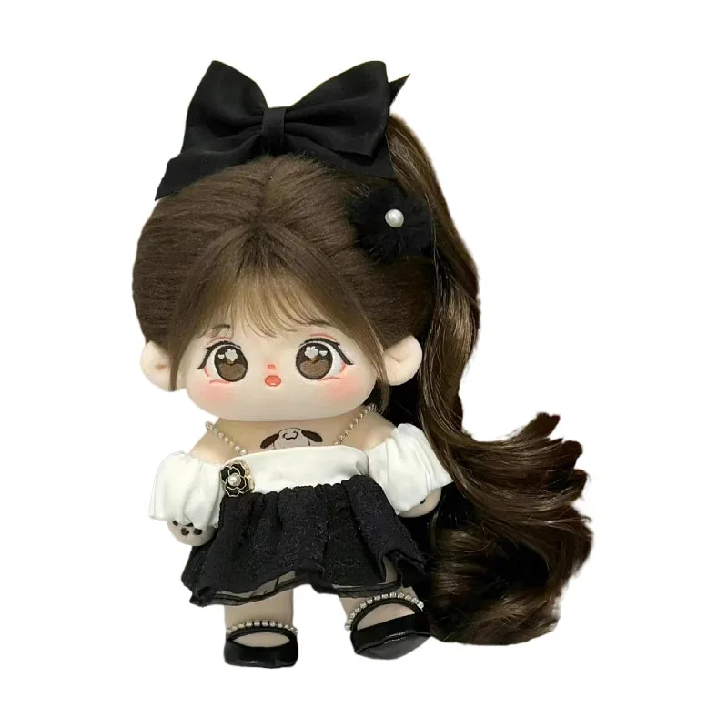 20cmのかわいい綿のぬいぐるみ、大きな目、小さなめまい、無属性、アイドルのぬいぐるみ、スーパースター、着せ替え可能、女の子、子供へのプレゼント