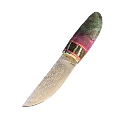 VG10 Damascus Steel Small Hunting Knife Hunter Mammoth Molars + Stable Wood Handle Fixed Blade Knife Collect Gifts For Men