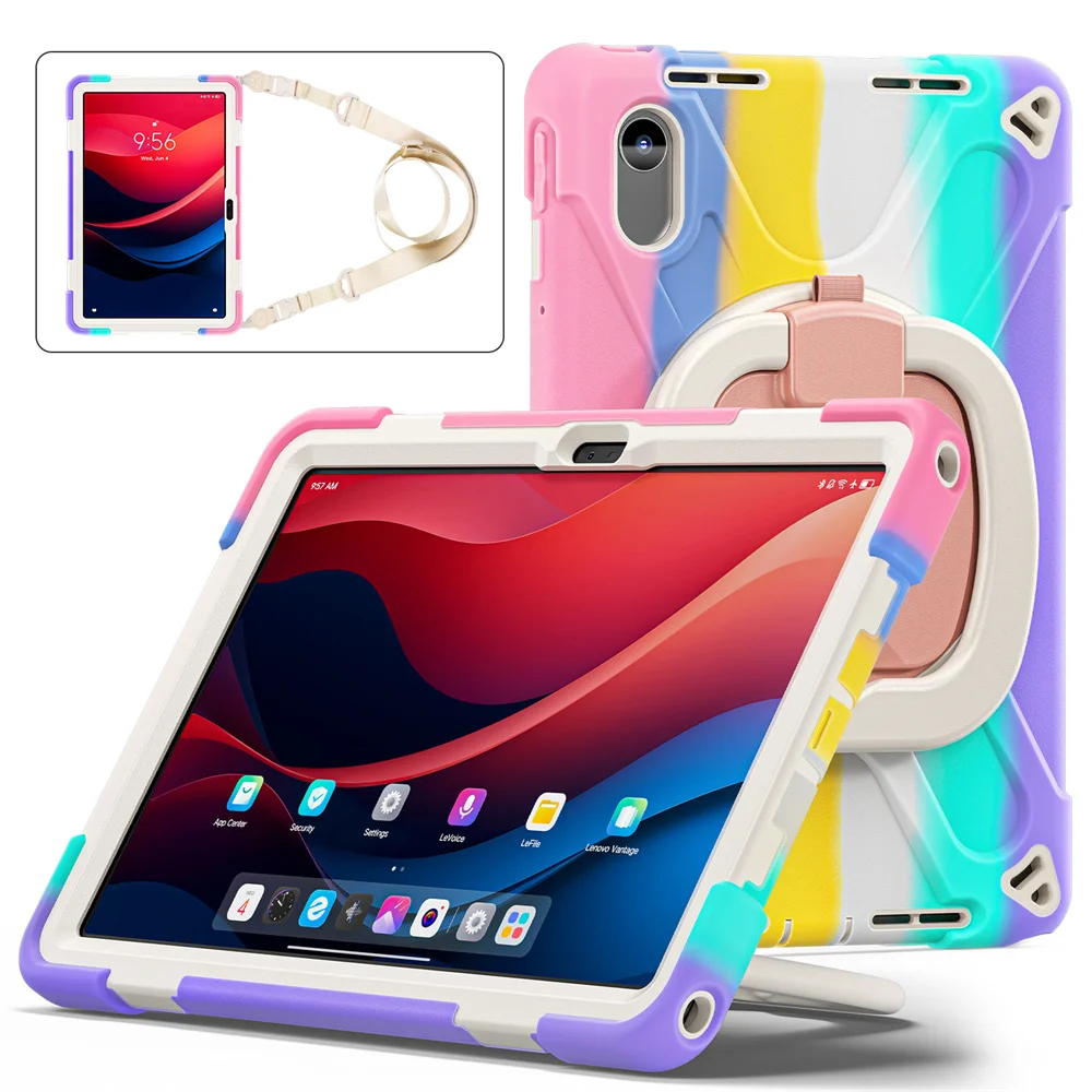 For Lenovo Tab M11 TB330FU TB331FC Xiaoxin Pad 2025 2024 K11 TB336 TB335 Armor PC Shockproof Stand Tablet Cover With Handle Grip