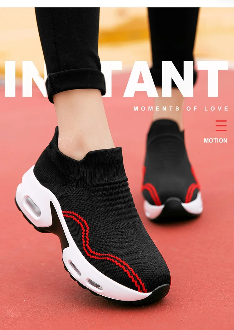 Women’s Large Size Single-Lace Shoes: Breathable, Soft and Durable Mesh-Weave Sports Trainers Flat Casual Shoes