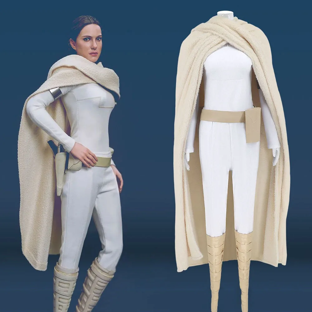 Disfraz de Cosplay de Padmé Amidala de MMGG Fantasia, Capa, Pantalones, Cinturón, Brazalete, Trajes para Halloween y Carnaval