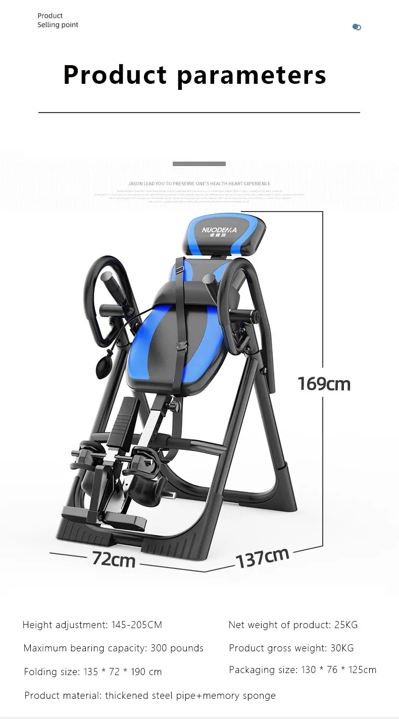 Inversion Table For Back Pain Strength Training Inversion Equipment Therapy Training With Safe Belt & Ankle Holders