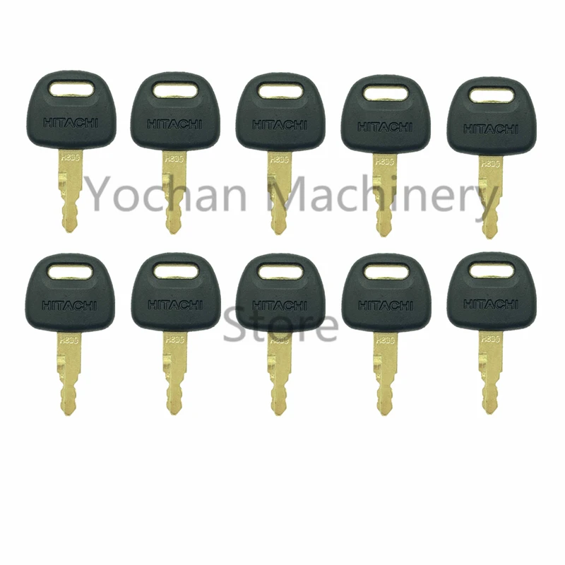 10 Pcs H800 Heavy Equipment Ignition Key For Hitachi John Deere Case Dozer New Holland Zaxis Excavator ZAX EX60 EX70 EX120 EX200