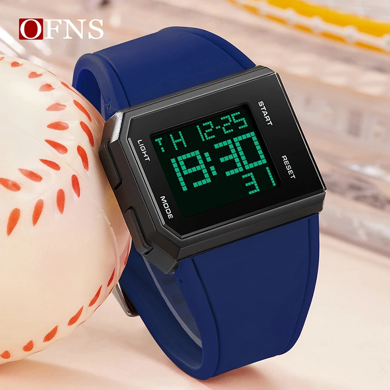 OFNS Top Brand Men\'s Digital Watch Chronograph Sport Electronic Bracelet 50M Waterproof Men Wristwatch Alarm Clock Mens Watches