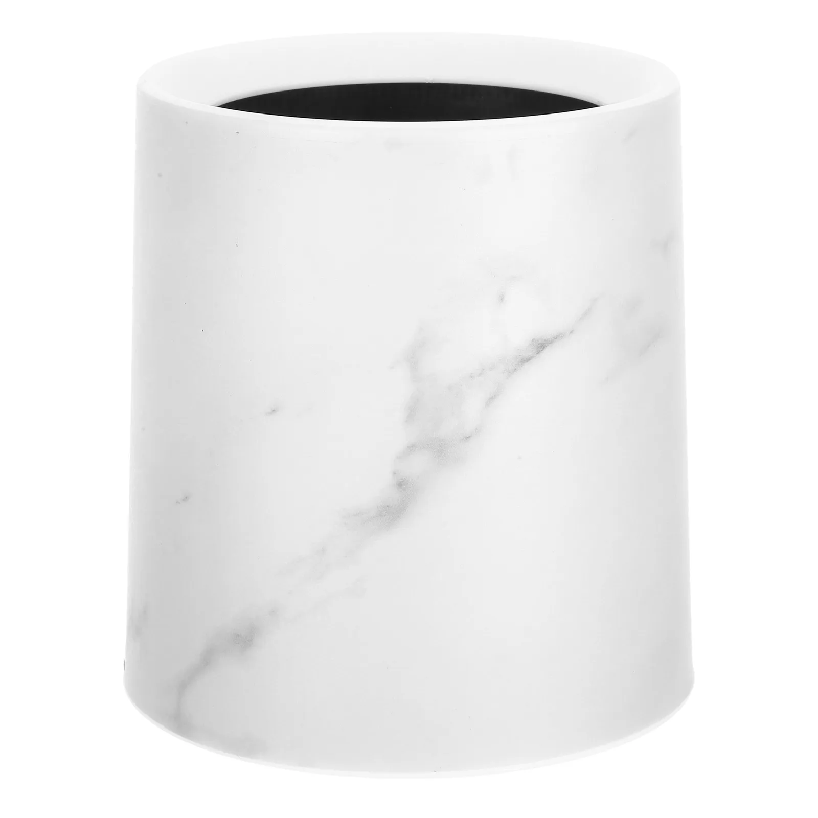 

Marble Trash Can Bedside Garbage Convenient Wastebasket Desktop Bin for Office White