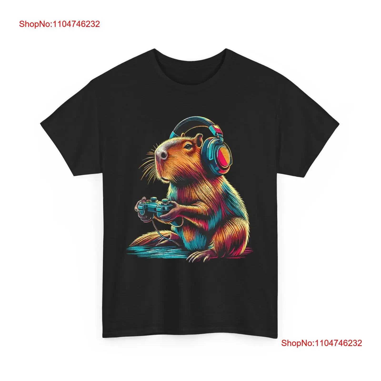 Capybara Funny Video Games T Shirt vintage Washed Casual Unisex Top For Everyday Wear fashion Soft streetwear Breathable