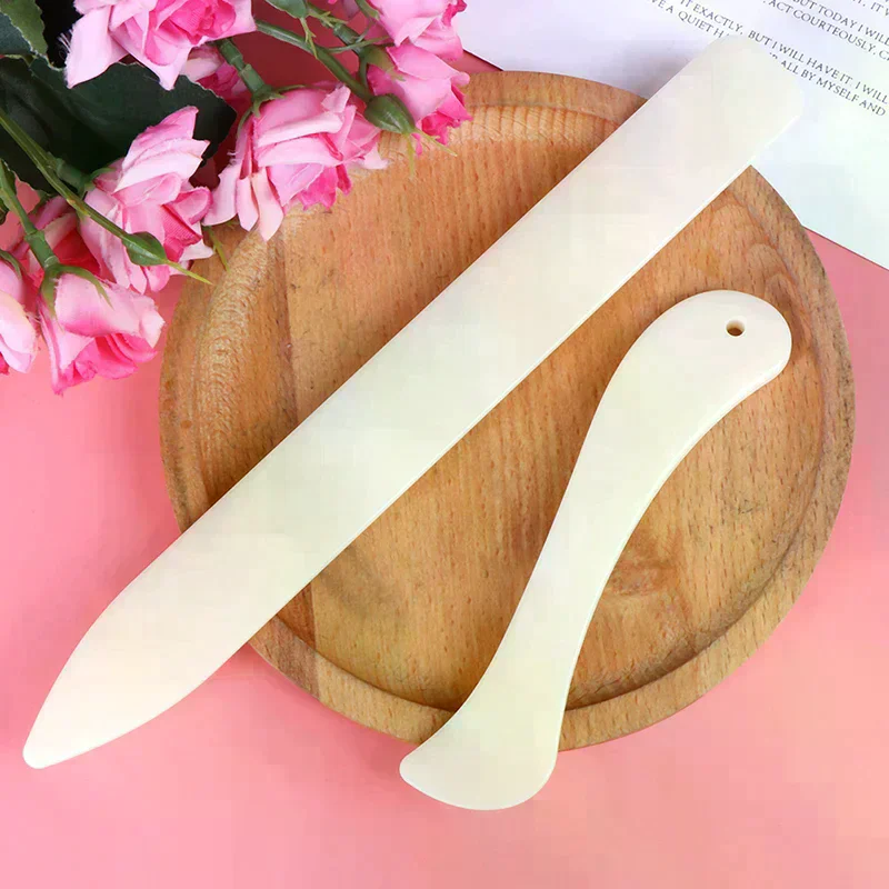 Leather Scoring Folding Creasing Paper Accessory Bone Folder Craft Tools 2Pcs