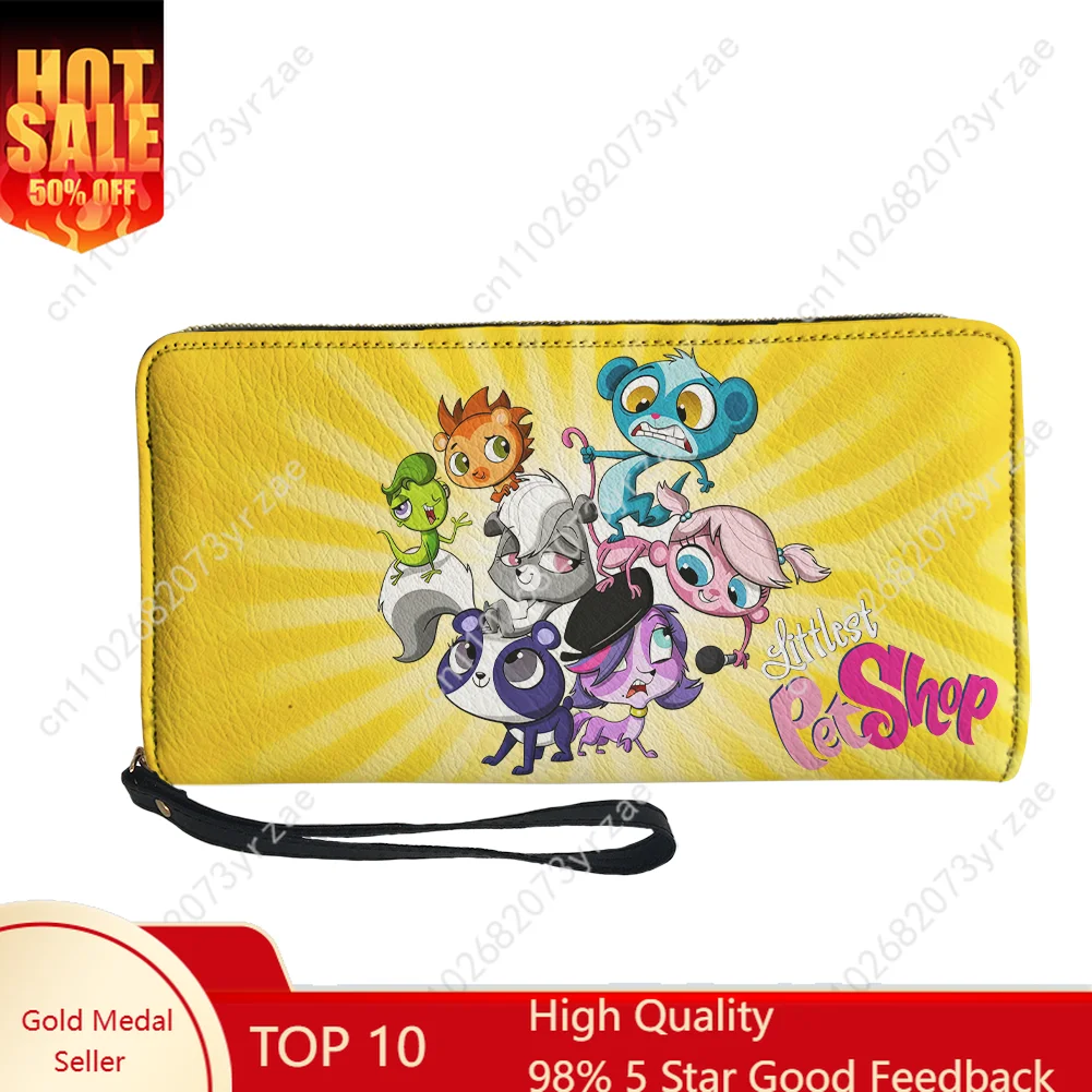 

Littlest Pet Shop Wallet Mens Womens Teenagers Long Zipper Wallet Double Print Commuter Personalized Photo Custom Made Purses