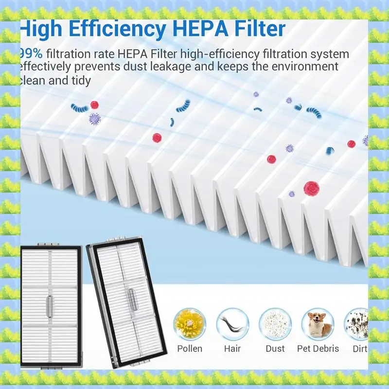 مجموعة الصيانة الأساسية FZFZ لـ Roborock Saros 10R: الفرش الجانبية والمرشحات والمماسح وأكياس الغبار
