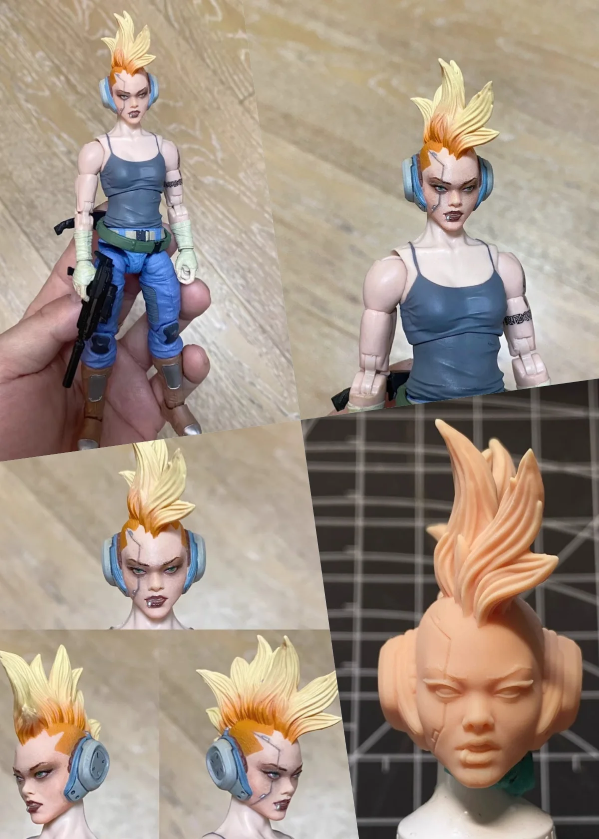 【30days Made】1/12 Scale Female Soldier Wasteland Style Female Knight Painted Unpainted Head Sculpt For 6'' Action Figure Model