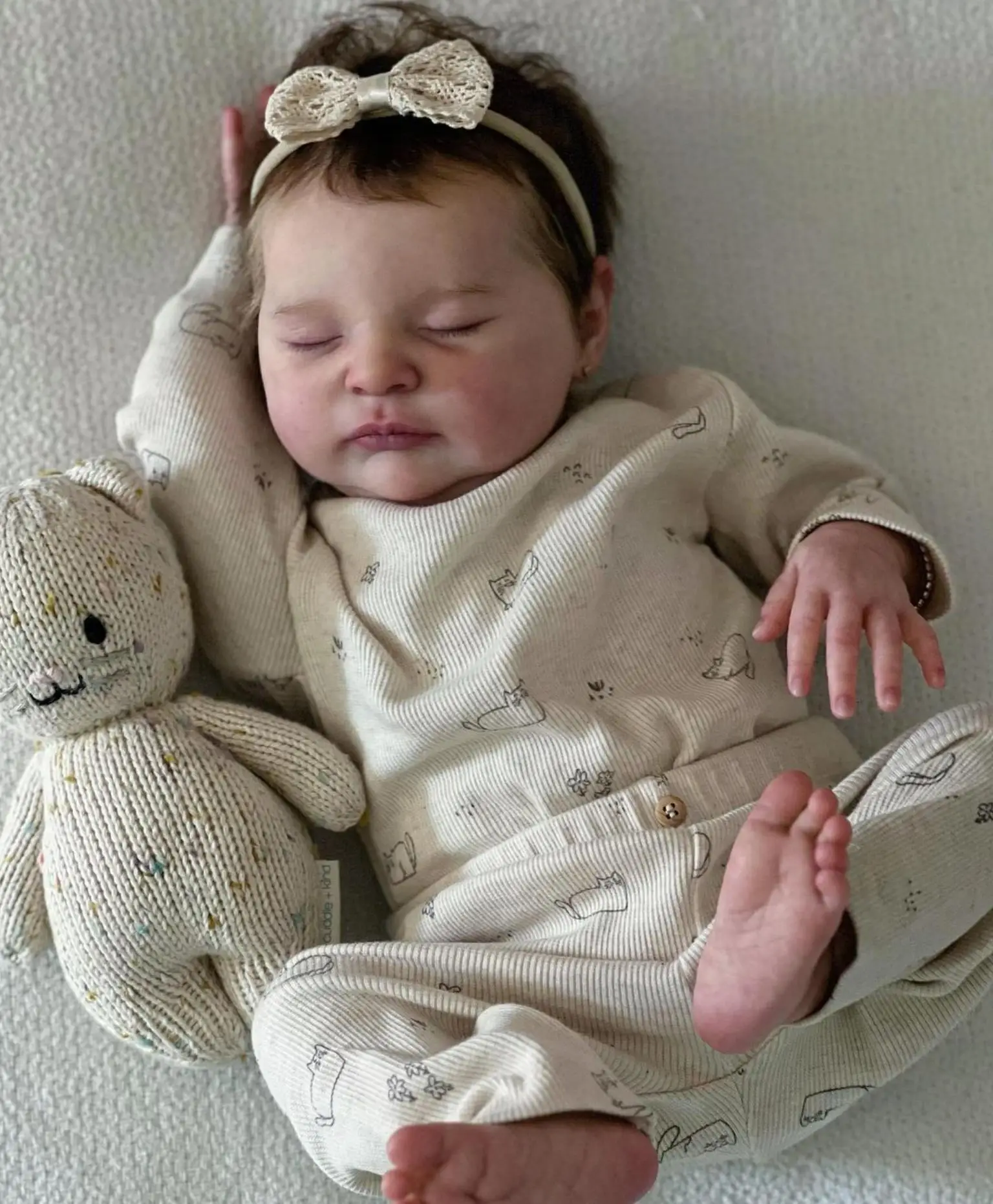 

50 CM Soft Silicone Asleep Reborn Baby Doll Toy For Girl 20 Inch 3D Skin With Visible Veins Like Real Kid Gift