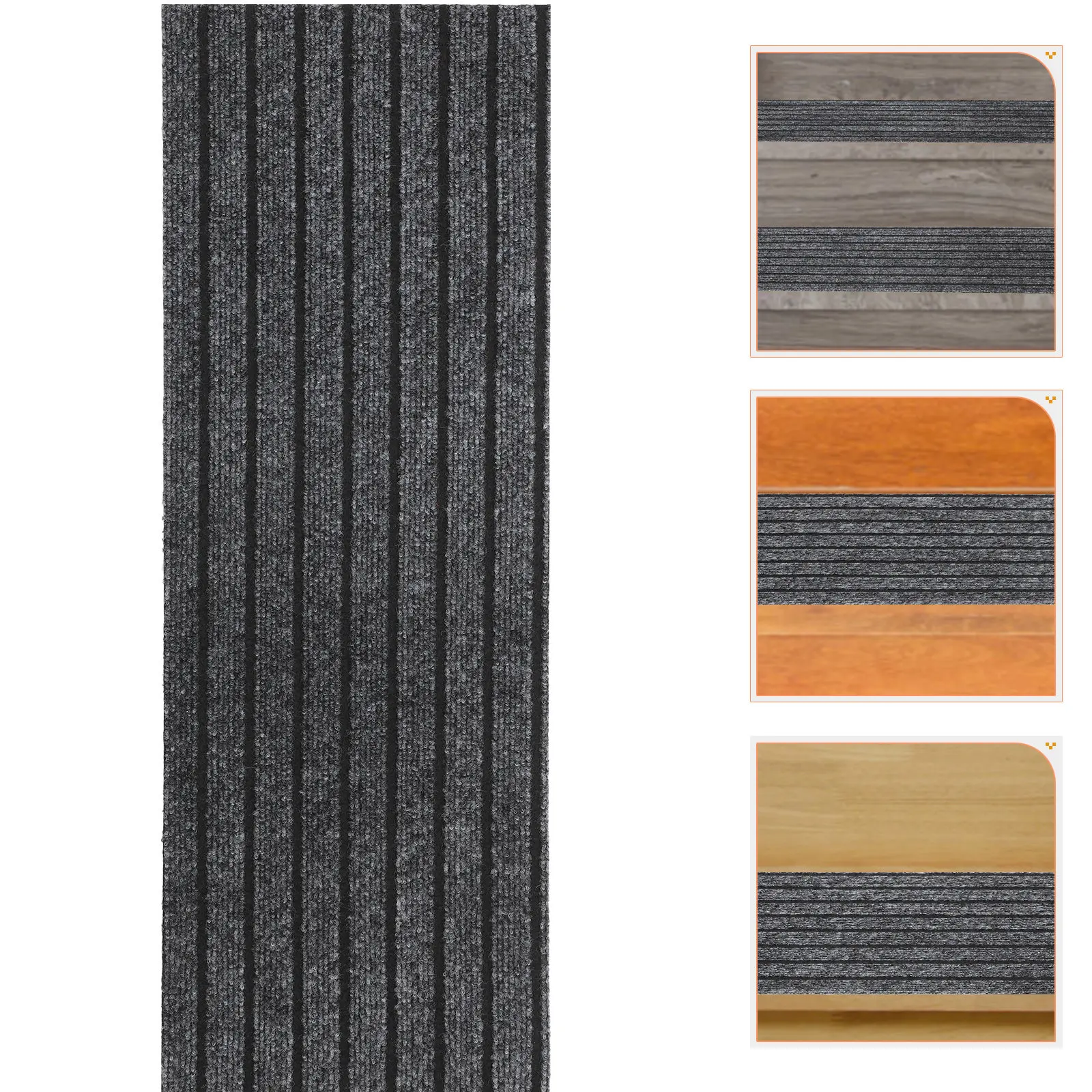 

Нескользящий моющийся полиэстеровый коврик для ступеней, противоскользящая накладка для пожилых людей и домашних животных, защитный коврик для дома