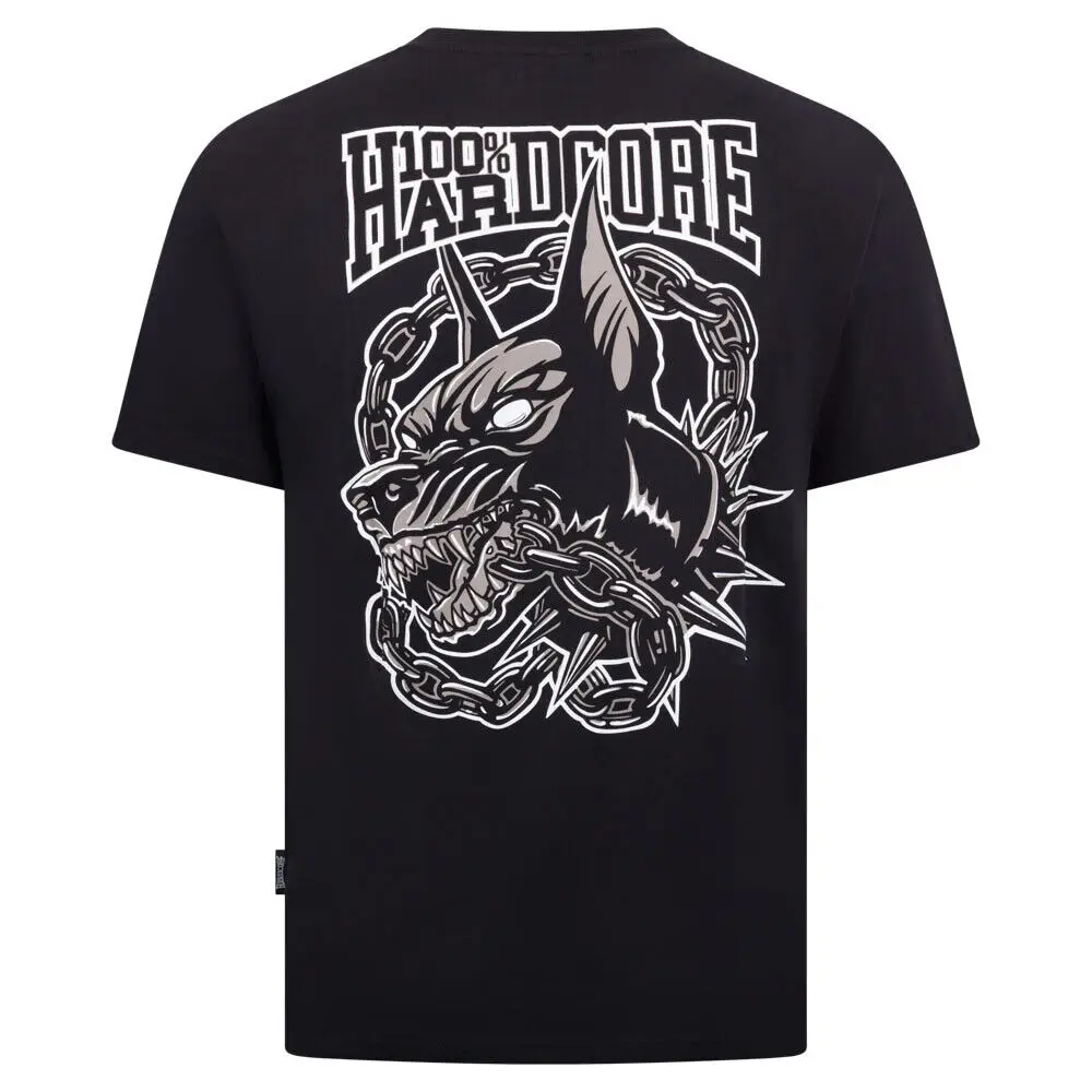 100% HARDCORE Men's “Broken Chain” T-Shirt | Black Logo Dog Dog Unisex