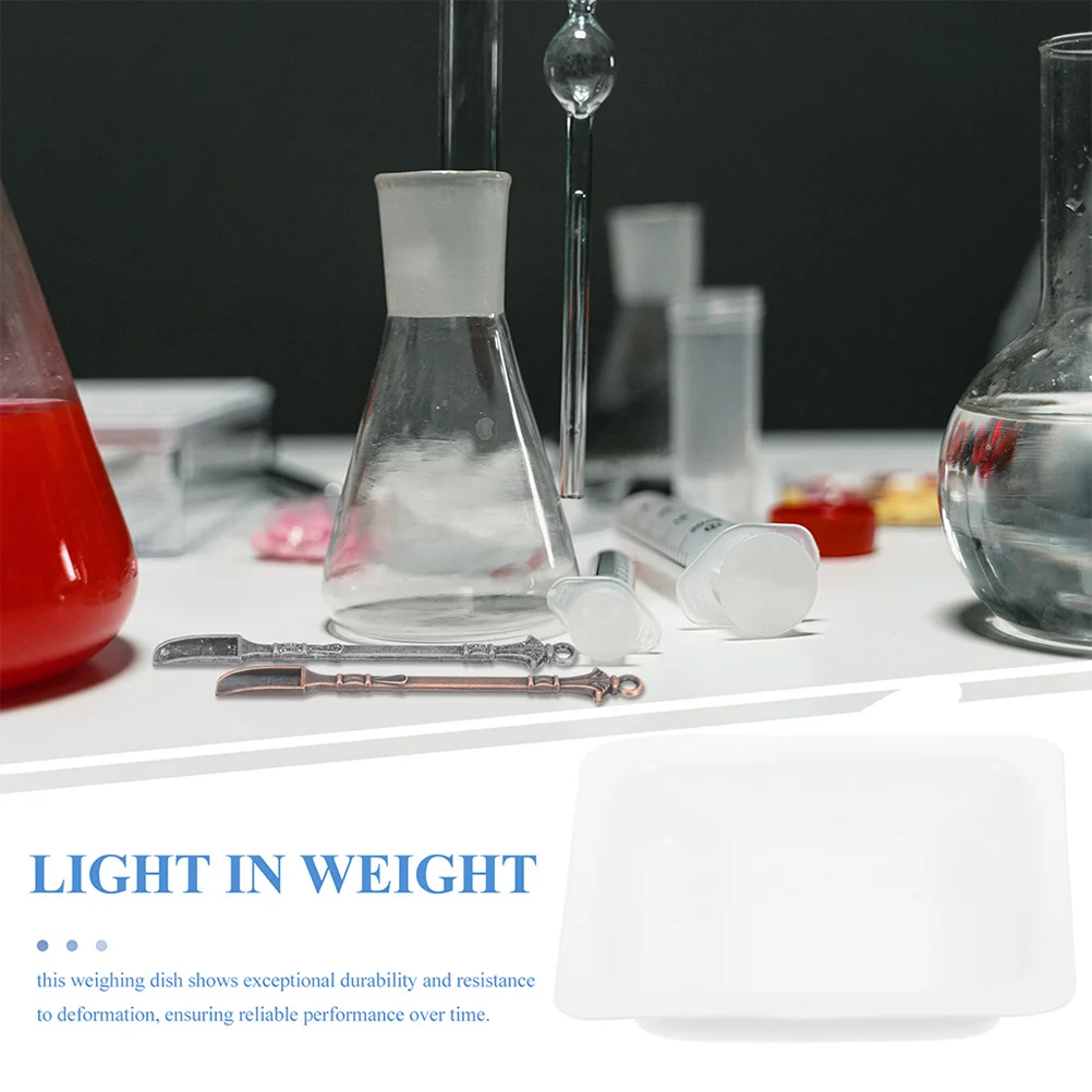 

10Pcs Weighing Plates Durable Plastic Portable Lab Sample Weighing Trays Stackable Storage Sample Handling Trays