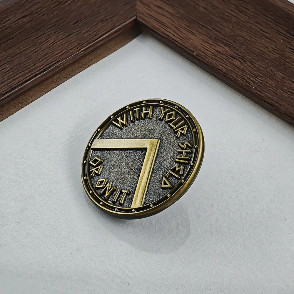 Spartaner-Schild Metallbrosche mit Ihrem Schild oder darauf, griechisches Krieger-Lambda-Abzeichen, Geschenk für Militärhistorie-Fans, Jacken- und Taschenanhänger. – Detail 12