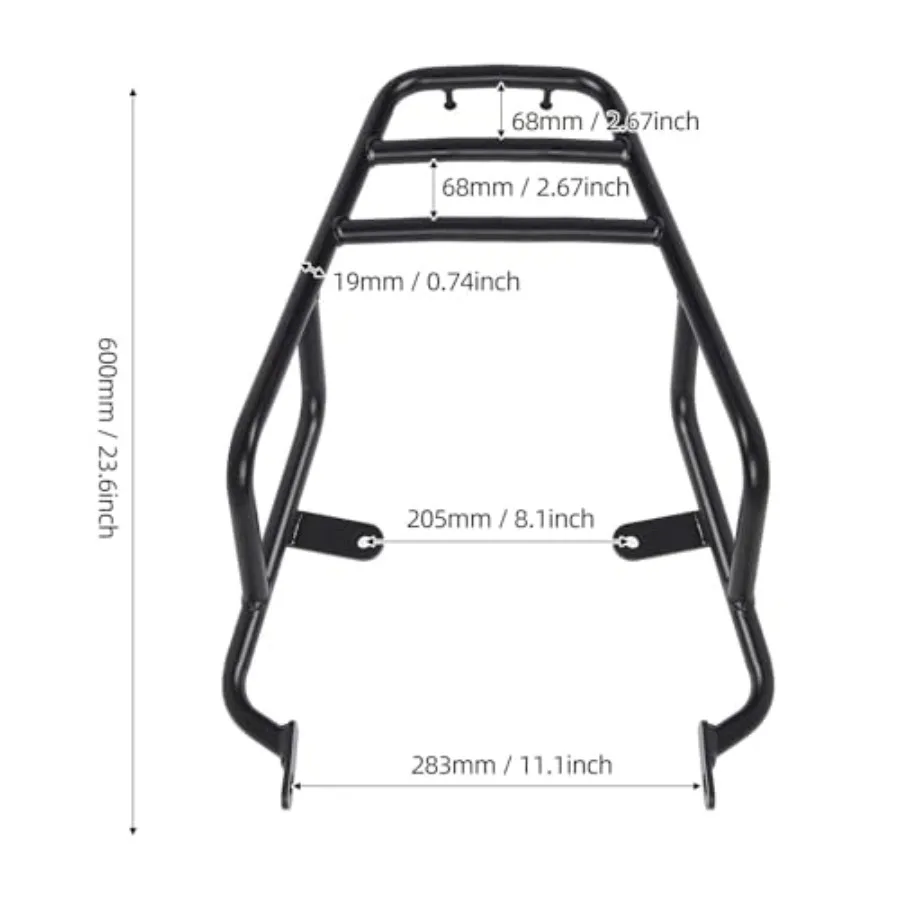 Motorcycle Luggage Rack for Z650RS 2022 to 2024 Motorcycle Rear Cargo Carrier Z650RS Accessories Powersports Luggage Racks Rear