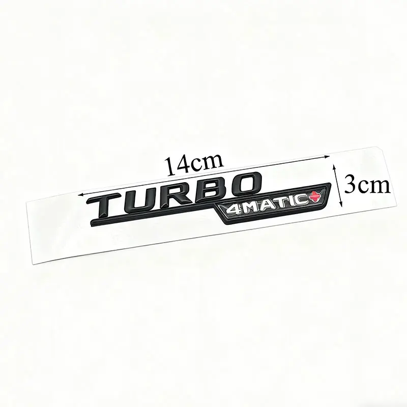 2 Stück ABS Logo TURBO 4MATIC Emblem Auto Kotflügel Seitenabzeichen für GLE53 GLA45 A45 A35 CLA35 CLA45 C117 W117 W176 W177 X156 – Detail 6