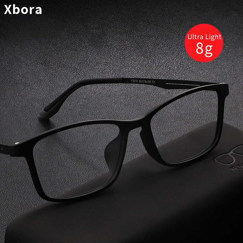 

Xbora Ultra-Light Fashion Glasses Retro Comfortable TR Titanium Glasses Men's Square Optical Prescription Glasses Women 2010