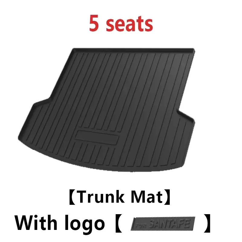 For Hyundai Santa Fe 2024 Accessories MX5 MK4 2025 Waterproof Carpet Trunk Mat Tail Box Carpet Cargo Liner TPE Boot Storage Pad