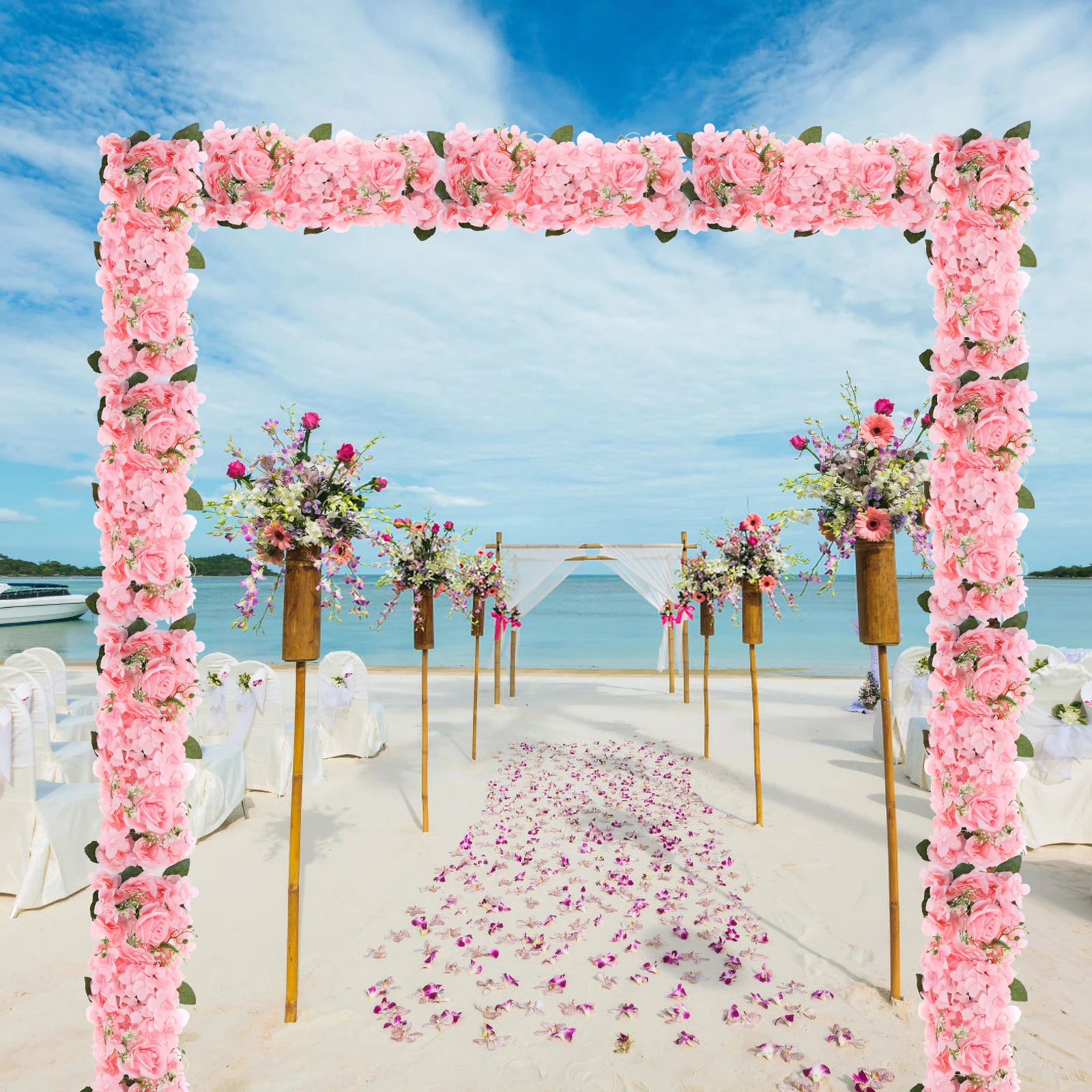 

Simulated Flower Arrangement Pink Wedding Decorations Fake Flowers Lightweight Valentine Day Layout Artificial