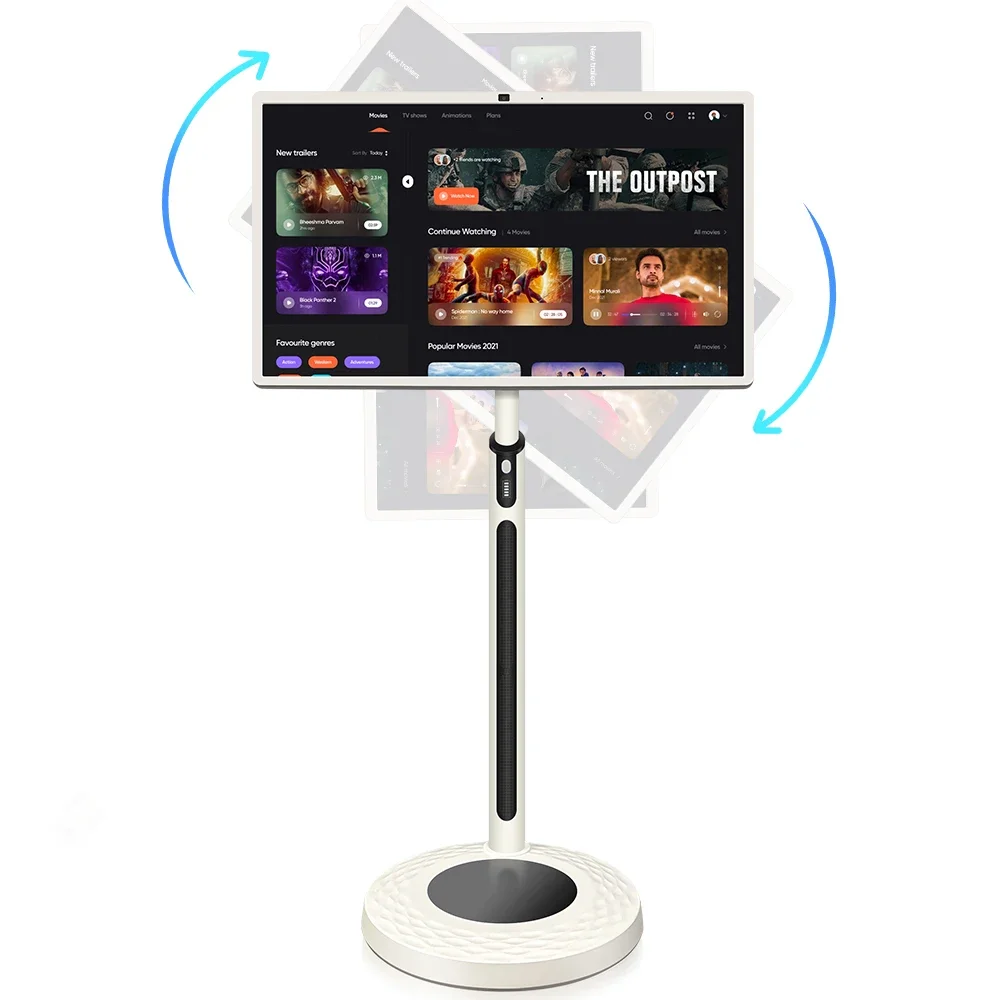 Portable Portable Touch Screen TV 32 Inch LCD Rotatable Portable TV Interactive Smart TV Vertical Display with Stand