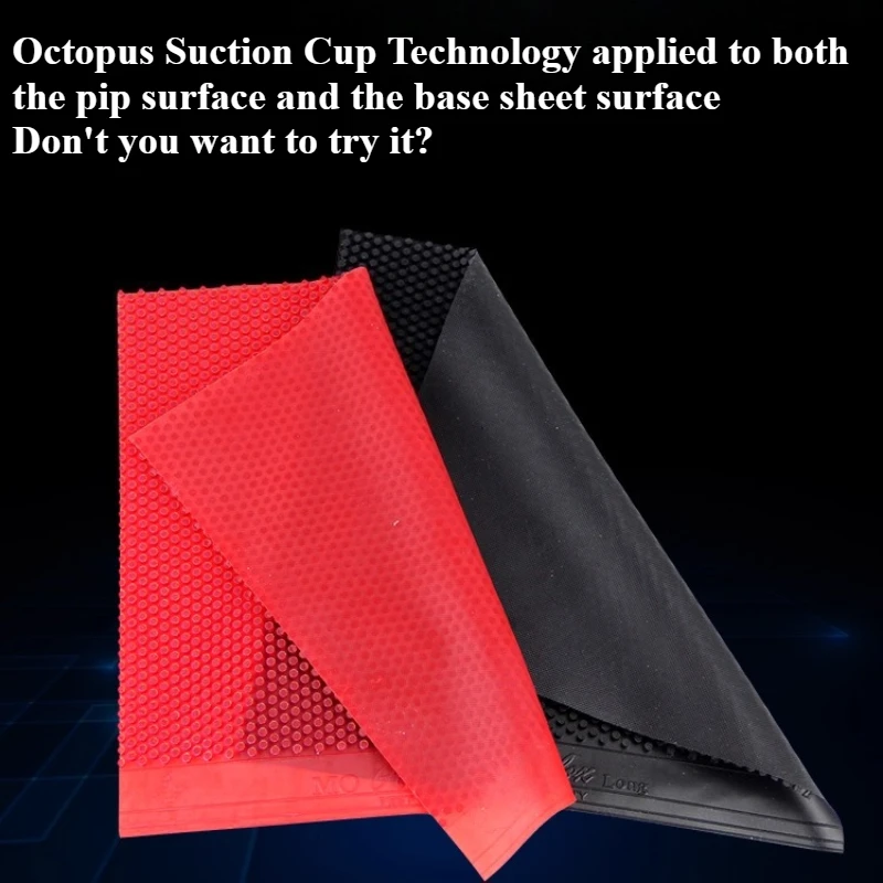 Mo Long OX/تنس الطاولة المطاط نقاط كبيرة البثور الطويلة ارتفاع 2.6 مم وقطر 2.5 مم مع إسفنجة عائمة 0.8 مم، غريب، غرق