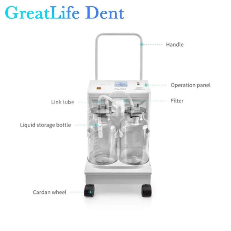 Great life-Dent Folee H002 البلغم ، آلة شفط اللعاب ، آلة شفط الأسنان للمنزل ، عيادة الأسنان ، الفئة الثانية