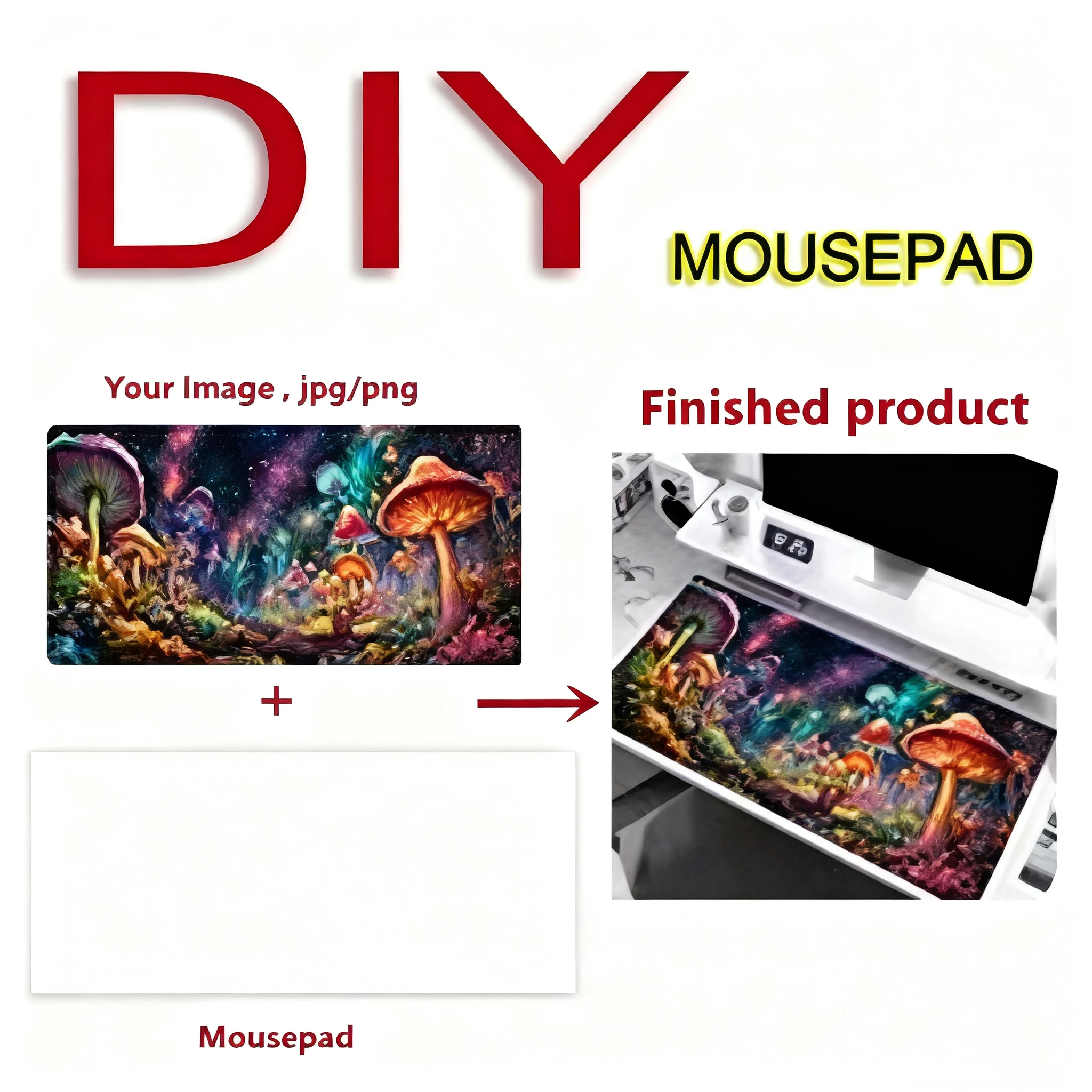 Customized Extra Large Mousepad Creative Printed DIY Anime Desk Pad Soft Rubber Gaming Keyboard Mat Multi-Size Available