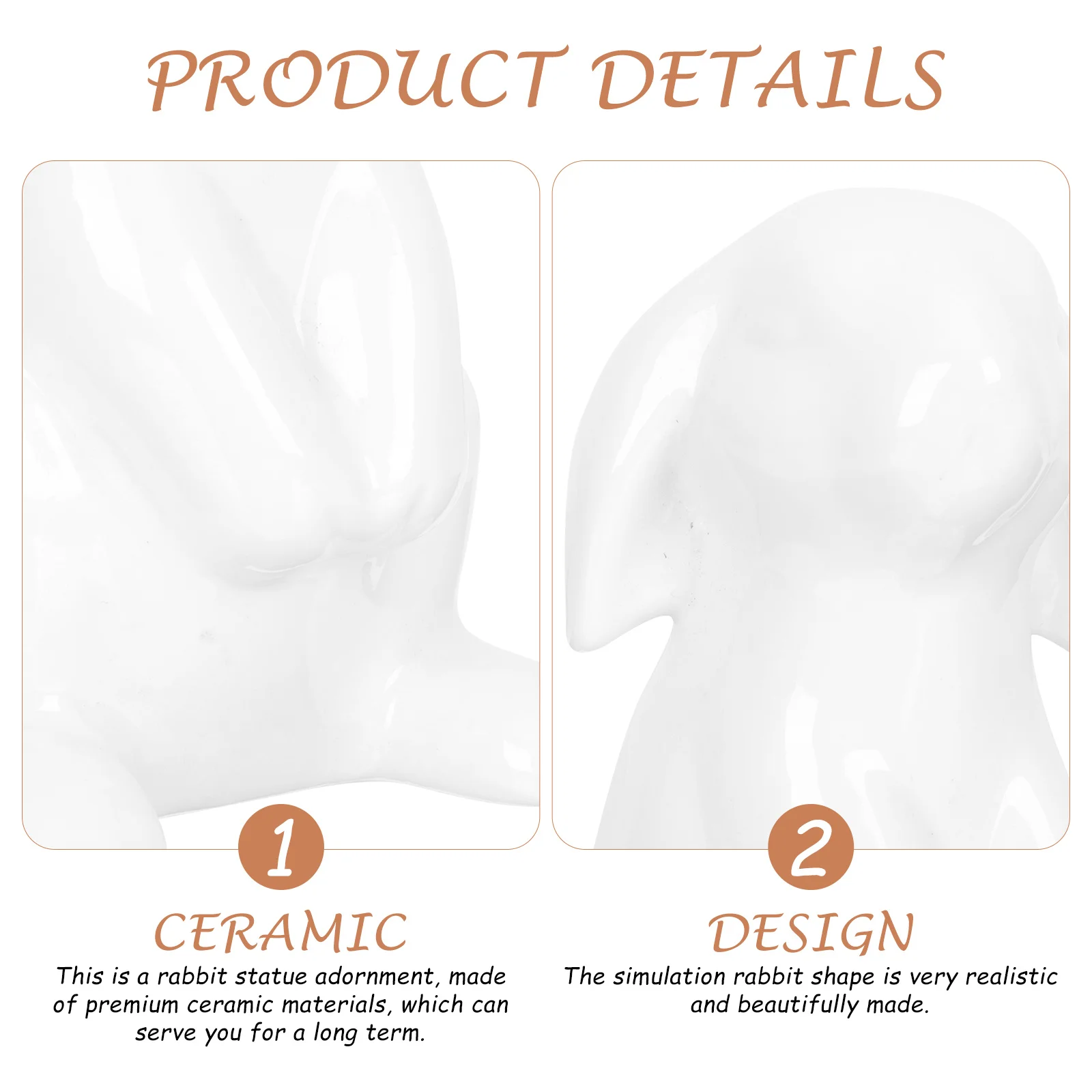 

Ceramic Rabbit Statue Exquisite Easter Adornment Home Desktop Decoration Lovely Bunny Craft Decor Home Figurine Decor