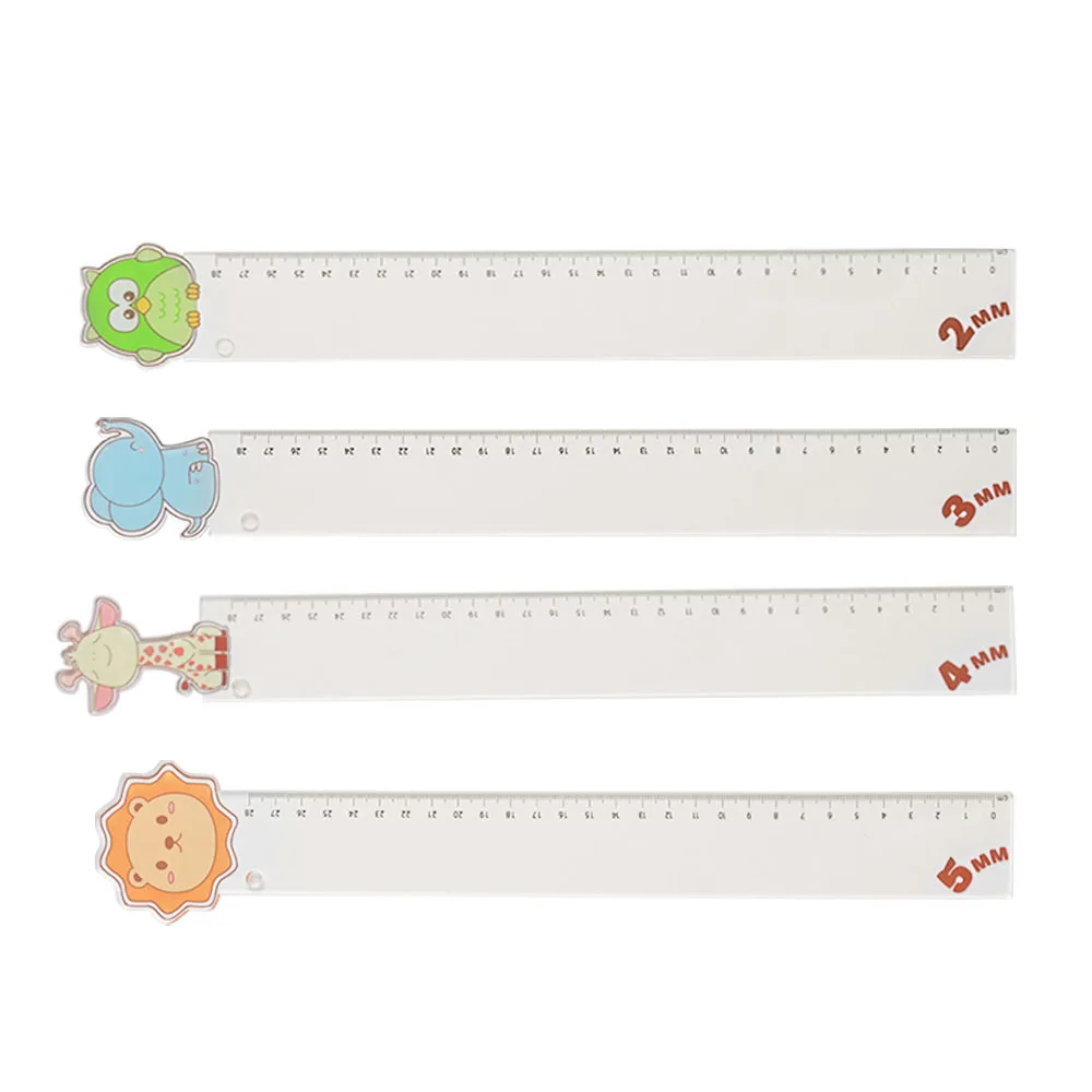 1 Pair Cartoon Animals Ruler  Biscuit Thickness Ruler Acrylic Biscuit Balance Ruler Fondant Icing Dough Balance Ruler