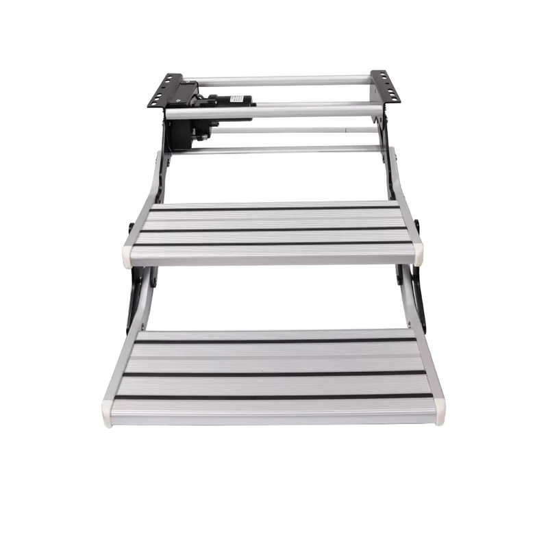 

12V Electric RV Step 2 Layer Stairs Automatic Slide Out Telescopic Aluminum Alloy Load 200kg for Caravan Camper Travel Truck