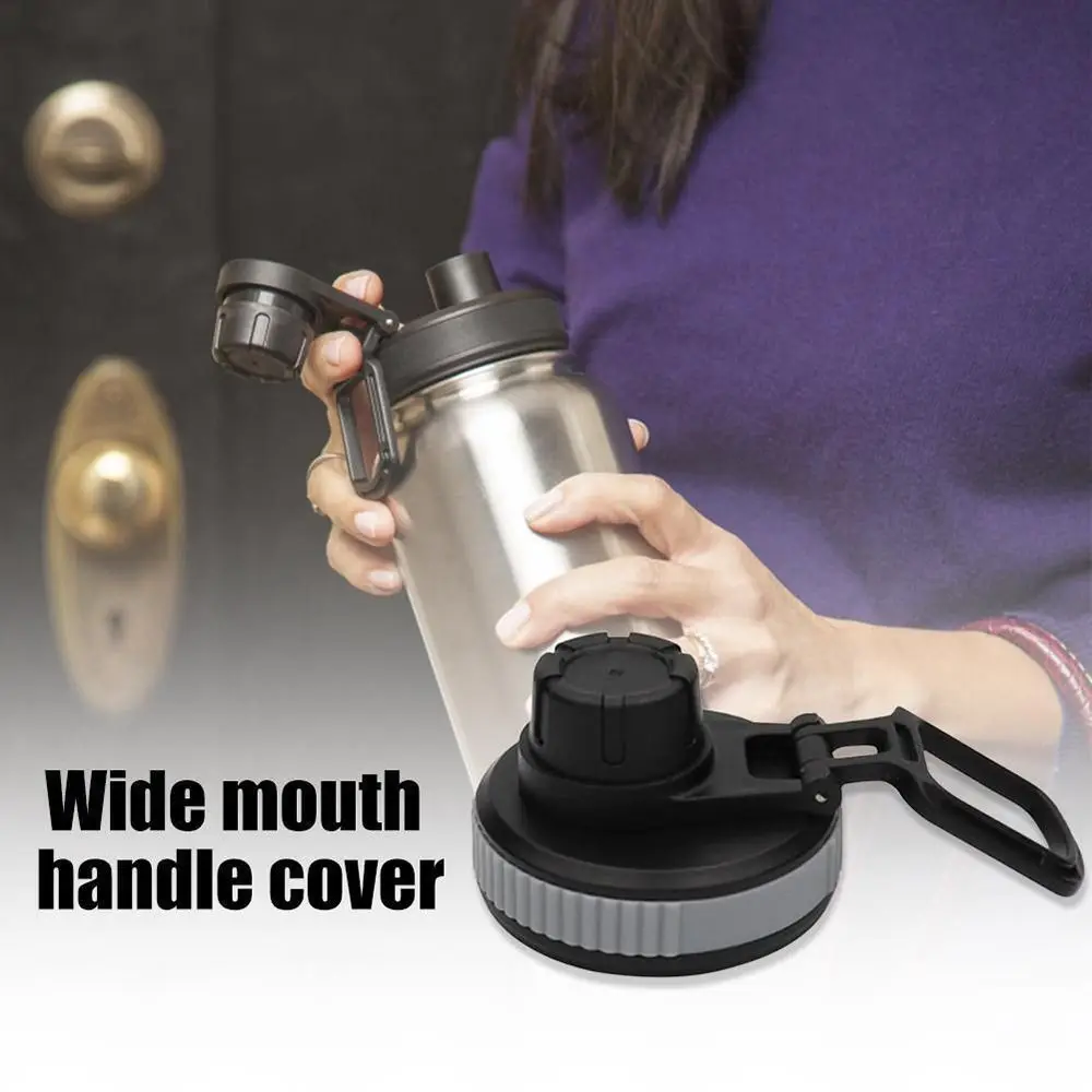 Wide Mouth Water Bottle Cup Straw Flip Lid Cap Replacement Cover for Flask