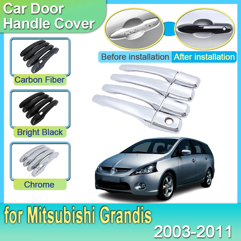 

For Mitsubishi Grandis 2003 2004 2005 2006 2007 2008 2009 2010 2011 Chrome Door Handle Catch Outside Replacement Car Accessories