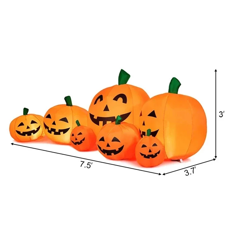 

220cm Giant Pumpkin Lantern Halloween Inflatable Toys New Year Party Props For Children Christmas Gift Yard Garden Deco Blow Up