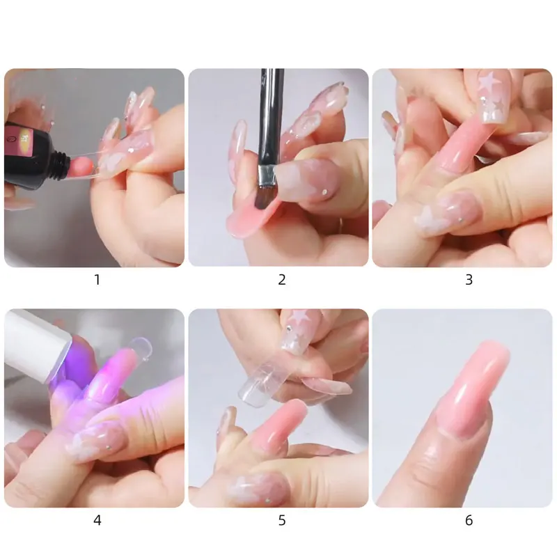 288/144 Stück bunte Dual-Form-Nagelformen, wiederverwendbar, mehrere Nagelformen für Gel-Erweiterungen, Acryl, falsche Nagelspitzen, DIY-Werkzeugset