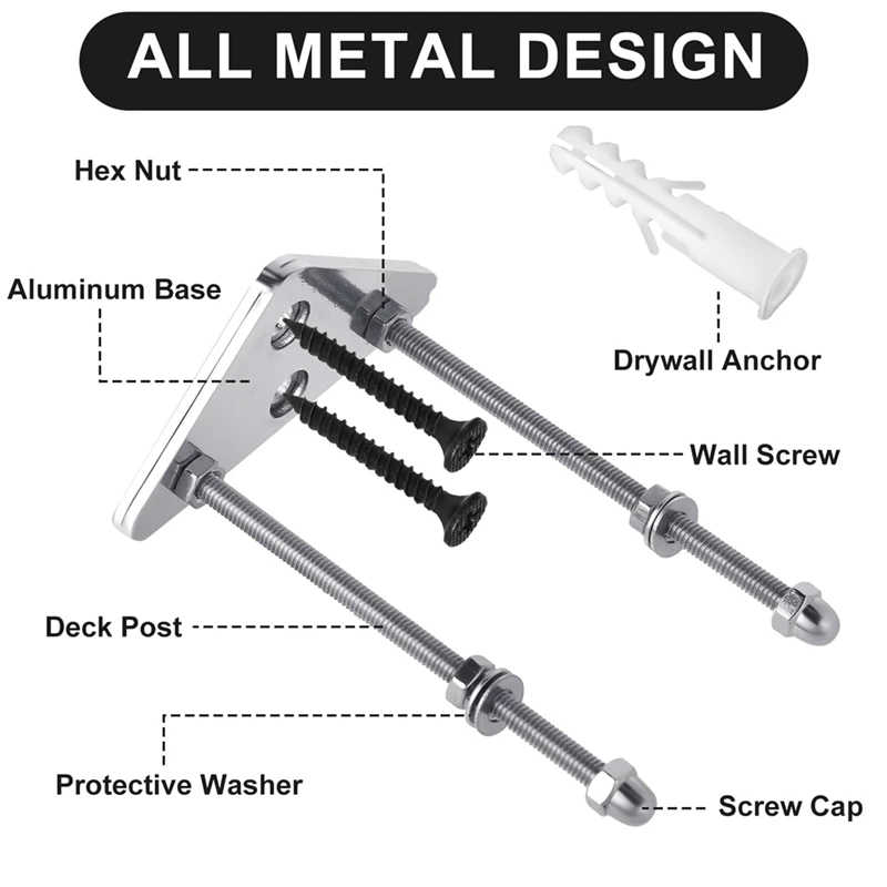 Appendiabiti da parete per Skateboard da 2 pezzi per esposizione e stoccaggio di tavole da Skateboard, ganci da Skateboard in metallo per appendere durevoli e facili da usare