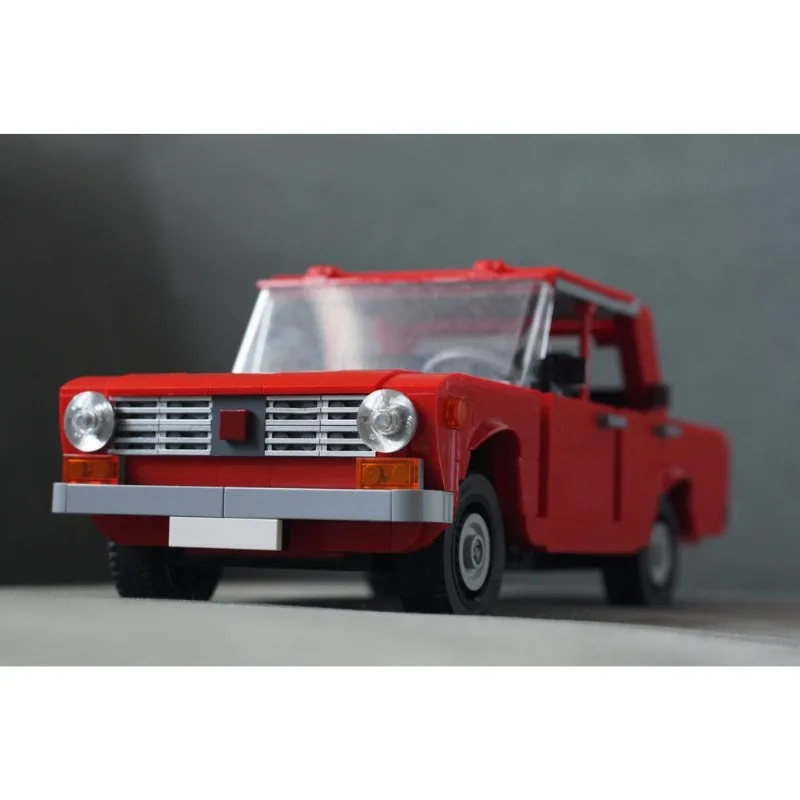 Rote Retro-Limousine-Bausteine MOC-ST2114, Auto-Transportfahrzeuge, Modellsteine, High-Tech-Ideen,