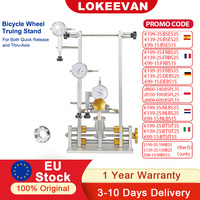 LOKEEVAN Bicycle Wheel Truing Stand MTB Road Bike Wheel Repair Tools with Dial Gauge for Quick Release and Thru-Axle