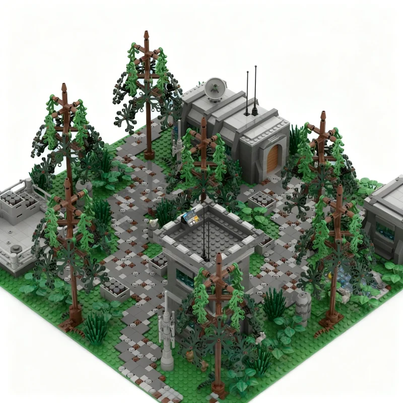 

2657PCS MOC Space Battle Forest Moon Base Model Custom Bricks DIY Creative Ideas Assembly Display Gift Collectible Collection
