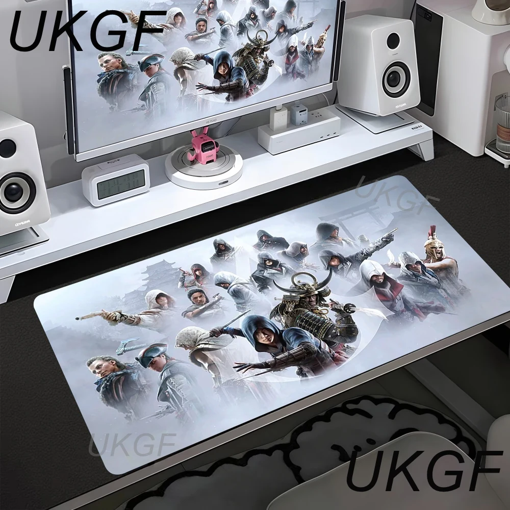 Computer Games Mousepad Assassins Creed Mouse Pad Office XXL Desk Mat Breathable Fabric Non Slip Rubber Desktop Speed Desk Pads