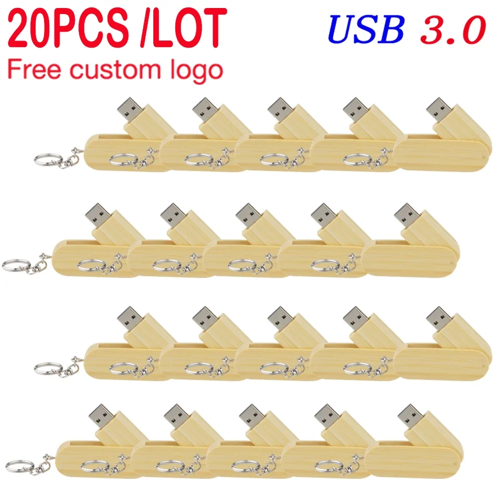 

3.0 USB flash drive 20pcs/lot Custom Wooden bamboo pen driver wood chips pen drive 16GB 32GB 64GB USB pendriver free custom logo