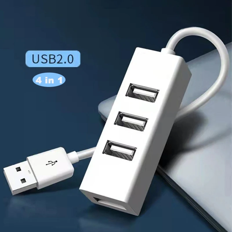 USB Hub 2.0 Multi USB Splitter Hub Use USB 2.0 Hub Power Adapter 4 Port Multiple Expander Mini USB 2.0 Hub