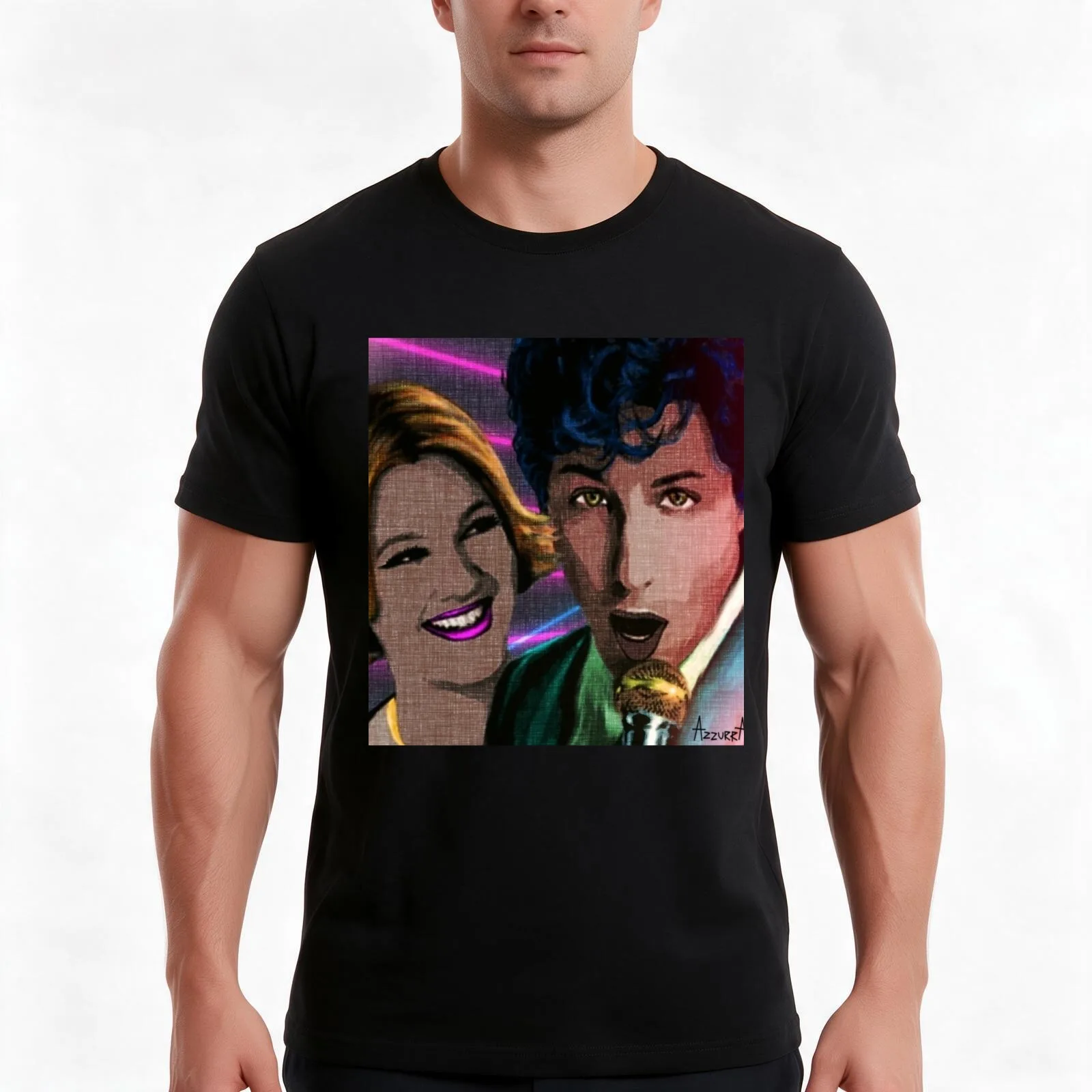 ROBBIE & jULIA T-Shirt, Summer Casual Cotton Tee, Oversized Streetwear Tops, Vintage Graphic Print, Loose Fit Short Sleeve