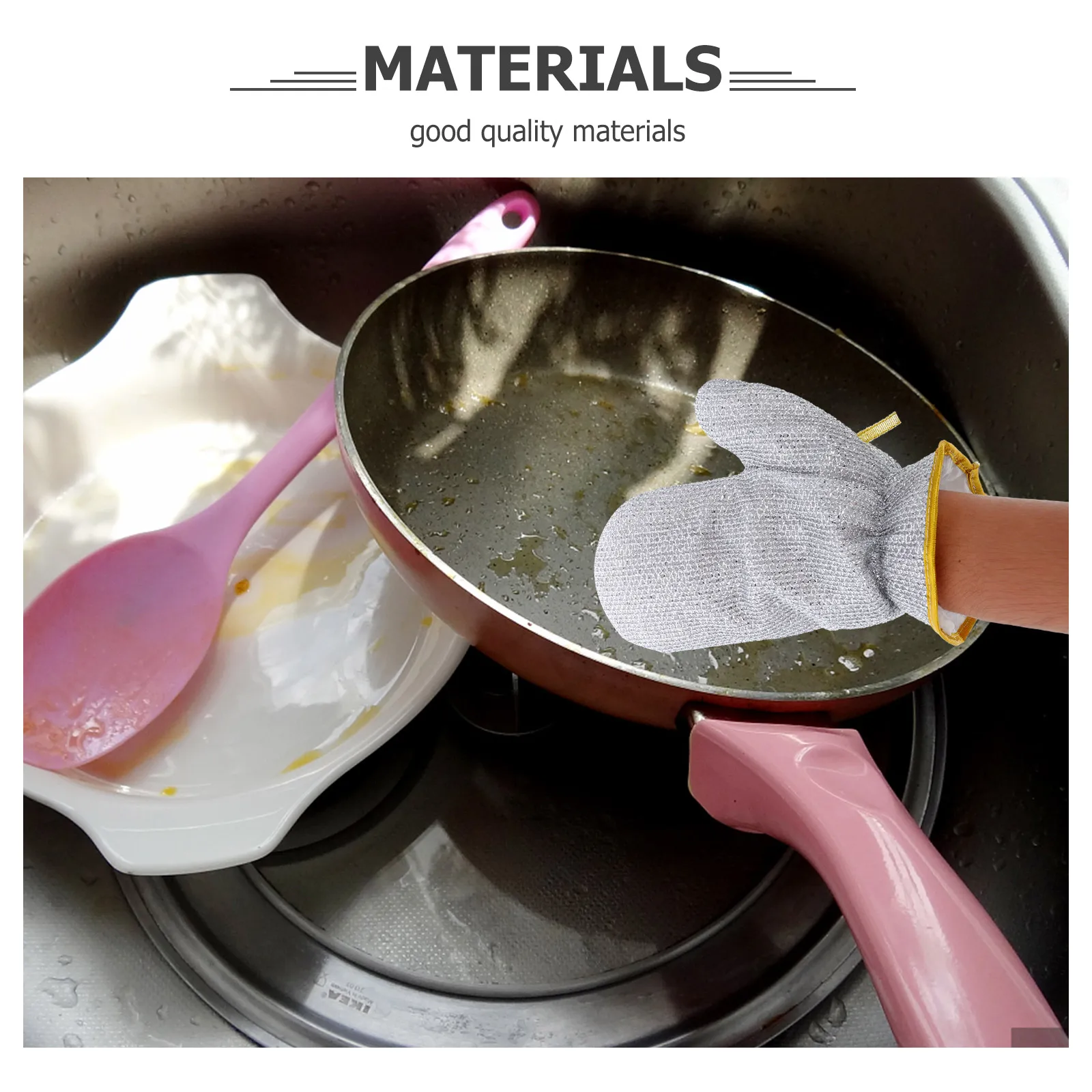 

2pcs Reusable Pvc Kitchen Cleaning Gloves Waterproof Non-Slip Dish Washing Gloves For Laundry Gardening Hairdressing Oven Use