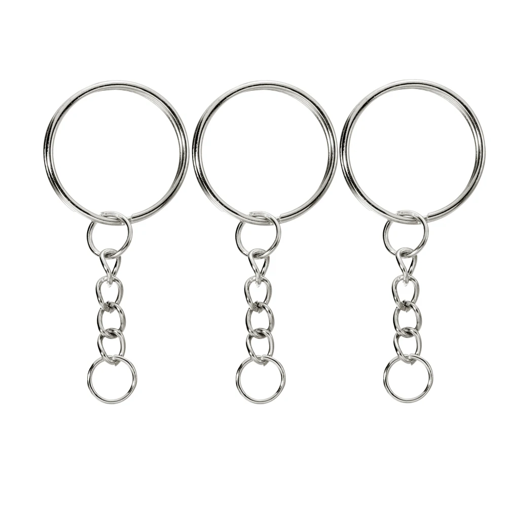 50 Stks/partij Sleutelhanger Sleutelhanger Ronde Split Sleutelhanger Sleutelhanger Met Springring Voor Sleutelhanger Hangers Diy Sieraden Maken Accessoires