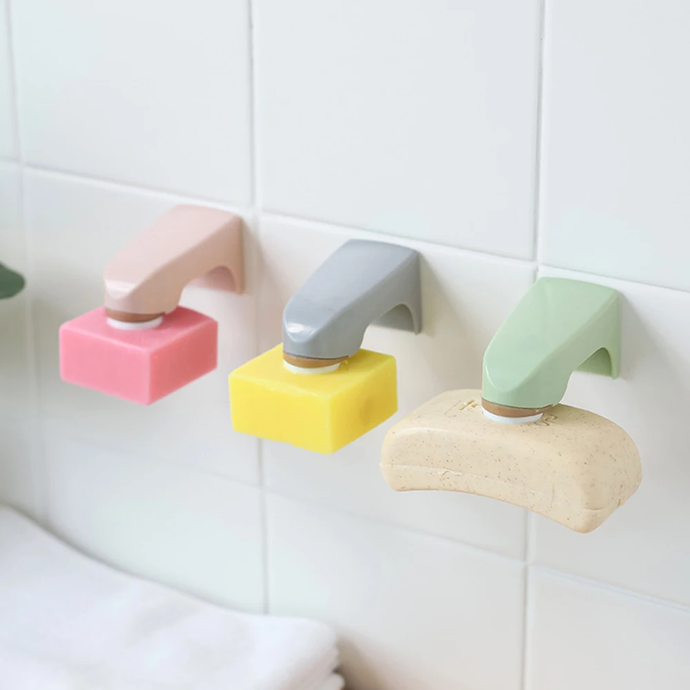 Punch-free Magnet Soap Dispenser Wall Novelty Creative Soap Holder Container Magnetic Attachment Bathroom Soap Adsorption Rack