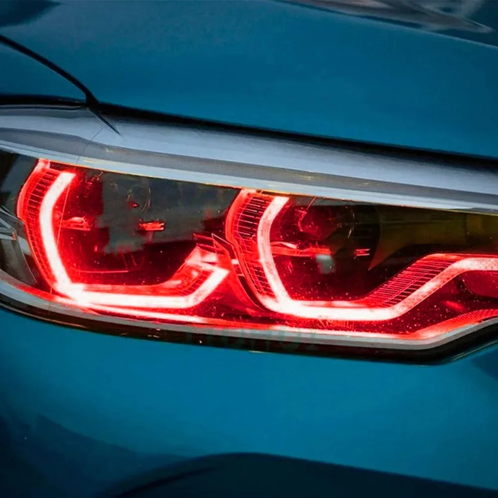لوحات LED DRL لـ 2017-2020 BMW 5 Series G30 G31 F90 M5 G32 التكيف LED المصباح الأحمر النهار الجري الخفيف اكسسوارات السيارات