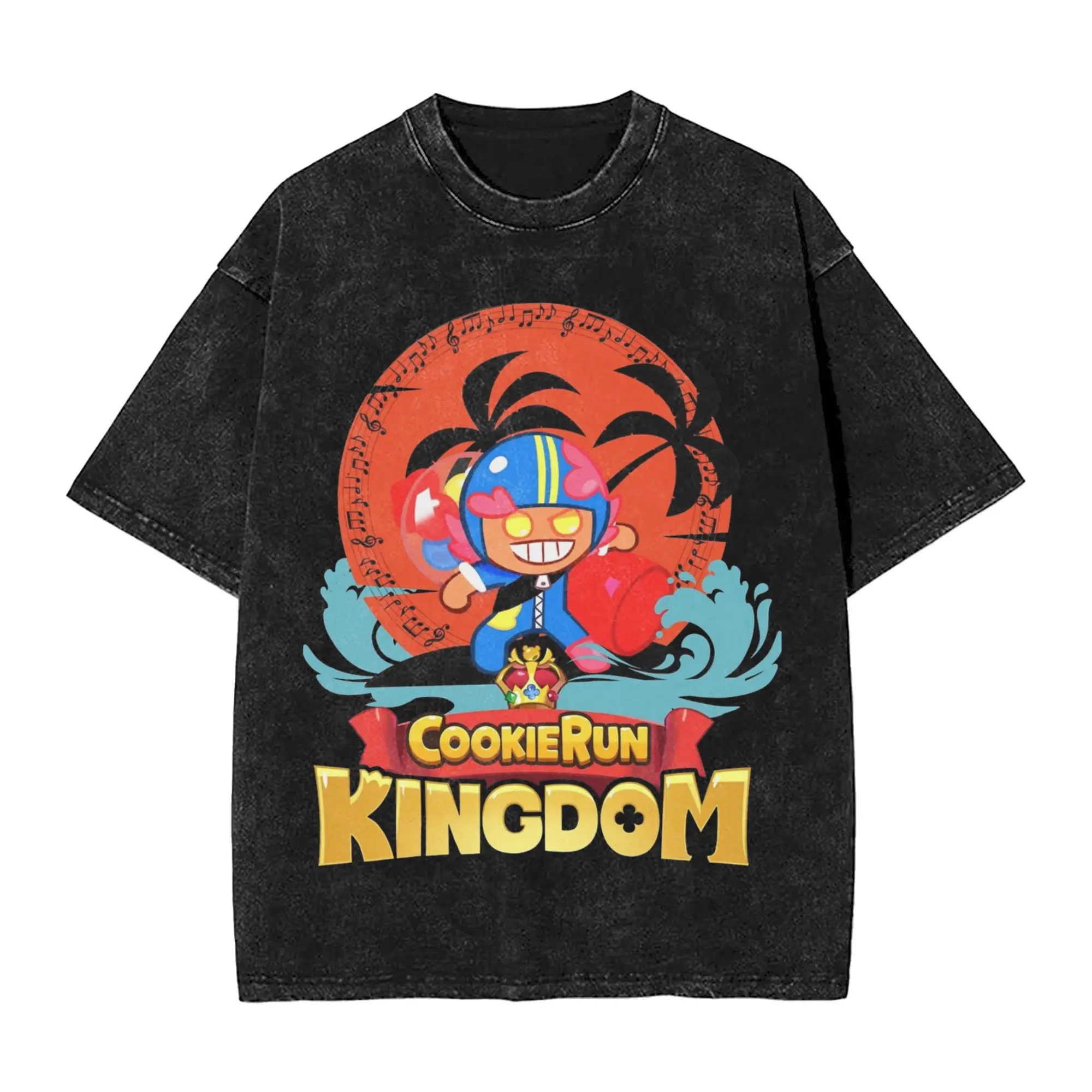 

Футболка Cookie Run Kingdom, винтажная уличная одежда для мужчин и женщин, свободные футболки Burning Spice, 100% хлопок