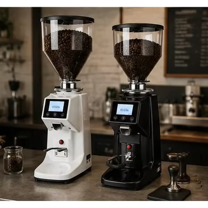 Commercial Electric Coffee Grinder Professional Bean Mill for Espresso Cafe Restaurant Hotel Heavy Duty Stainless Steel Body